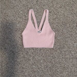 Double Zero Soft Pink Fuzzy Top
